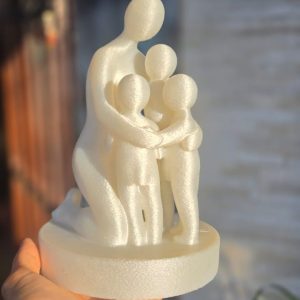 Estatua Decorativa Mae e Tres Filhos Minimalista
