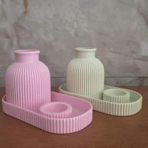 Kit Decorativo Canelado com vela